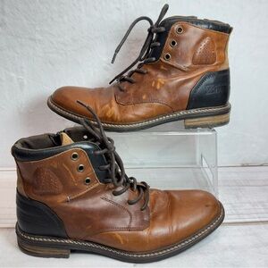 Bull Boxer Biltmore Men’s Brown & Black Genuine Leather Ankle Boots